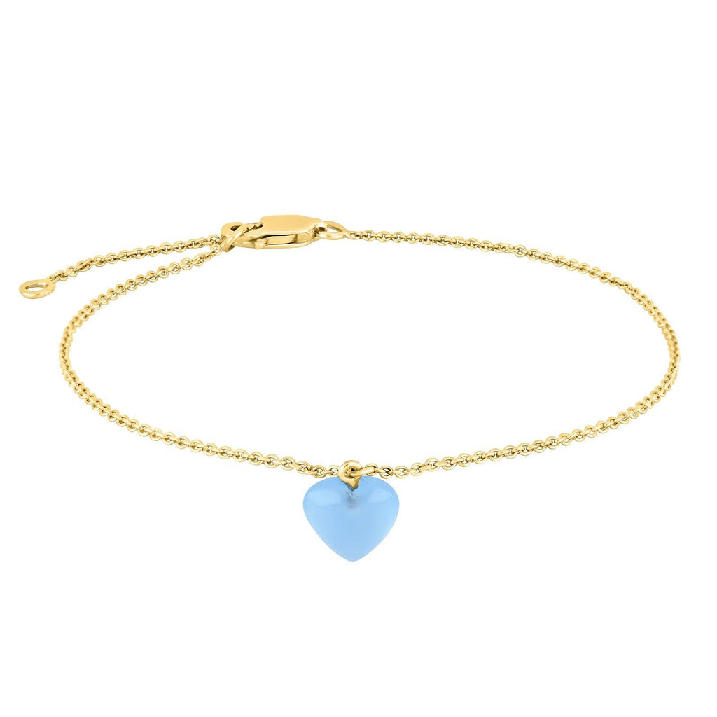 Forgyldt armbånd YOU52 blue chalcedon