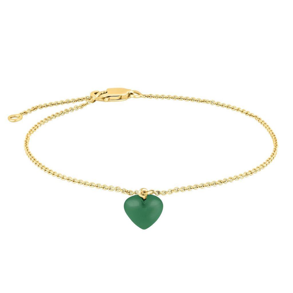 Forgyldt armbånd YOU52 green chalcedon