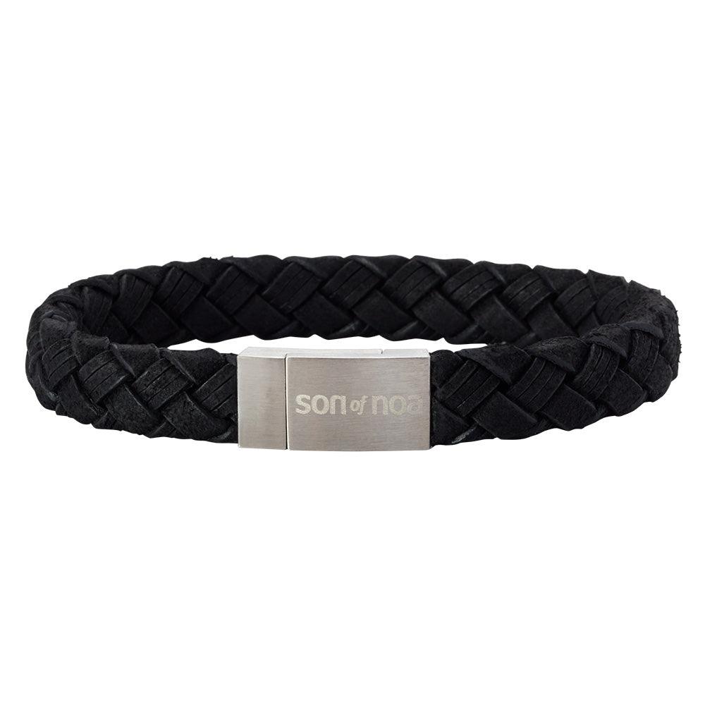 SON armbånd sort kalveskind 19cm 10mm