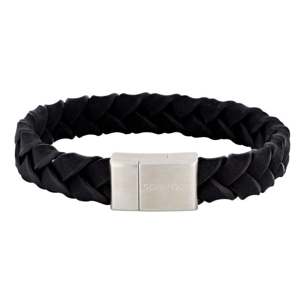 SON armbånd sort kalveskind 19cm