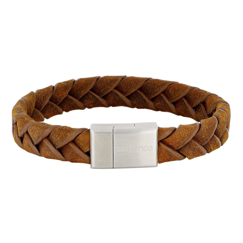 SON armbånd brun kalveskin 19cm