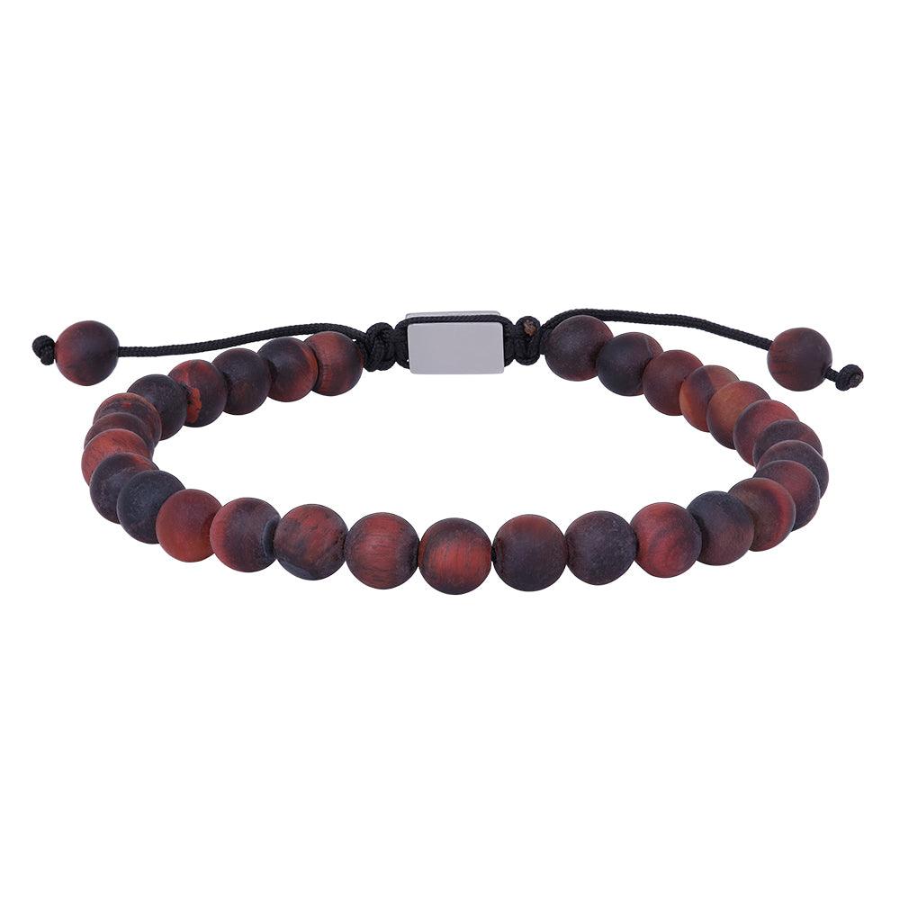 SON armbånd matt red tiger eye 19cm - 25cm